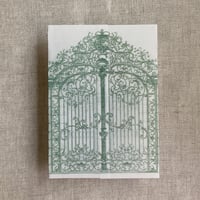 Image 16 of Castle gate printed vellum wrap for 5x7 cards PACK of 10