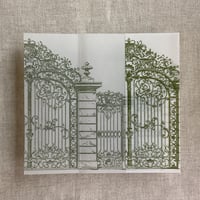 Image 11 of Castle gate printed vellum wrap for 5x7 cards PACK of 10