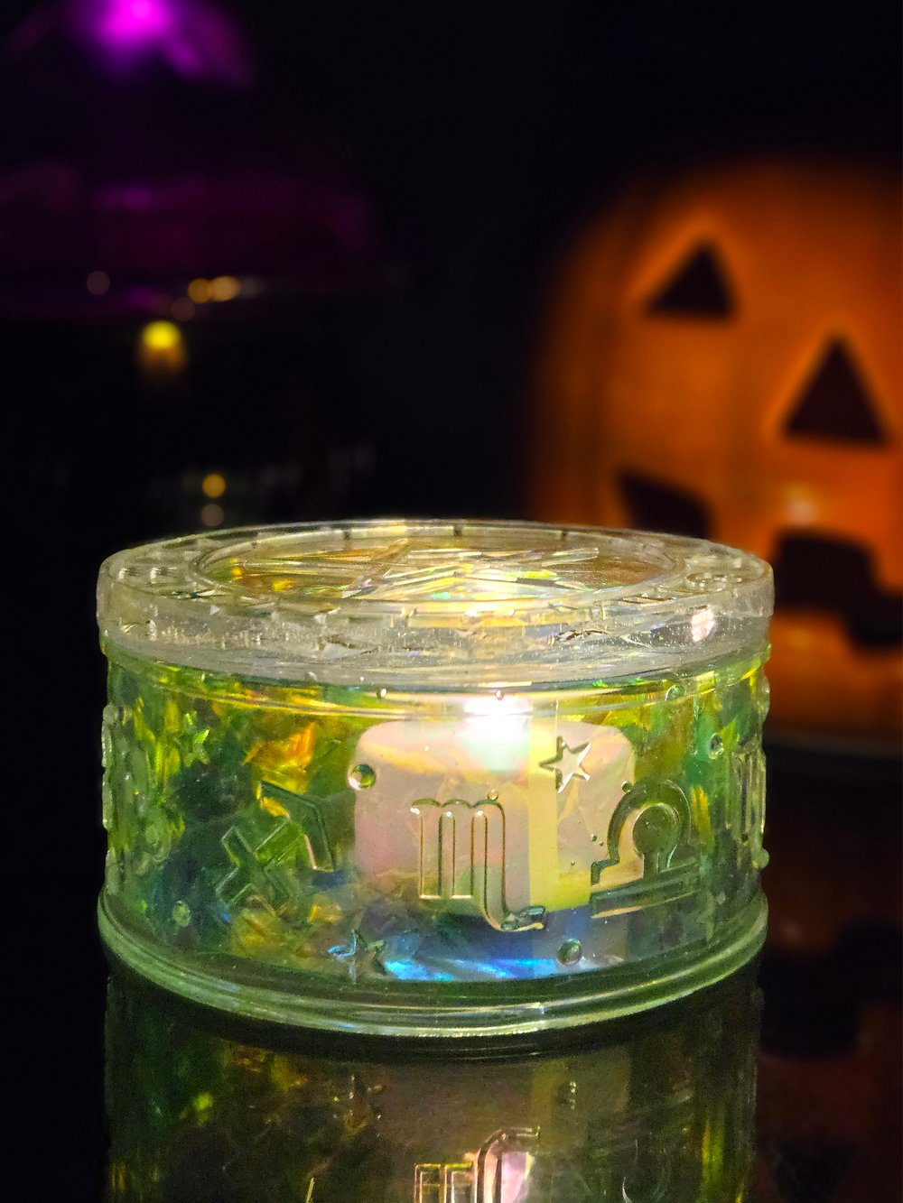 Image of Opal Inspired Pentagram & Zodiac Trinket Box/ Lantern