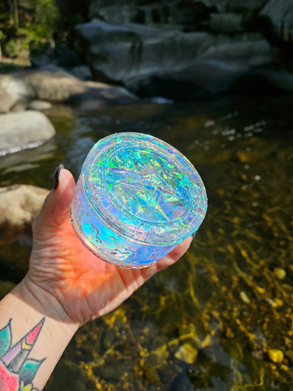 Image of Opal Inspired Pentagram & Zodiac Trinket Box/ Lantern