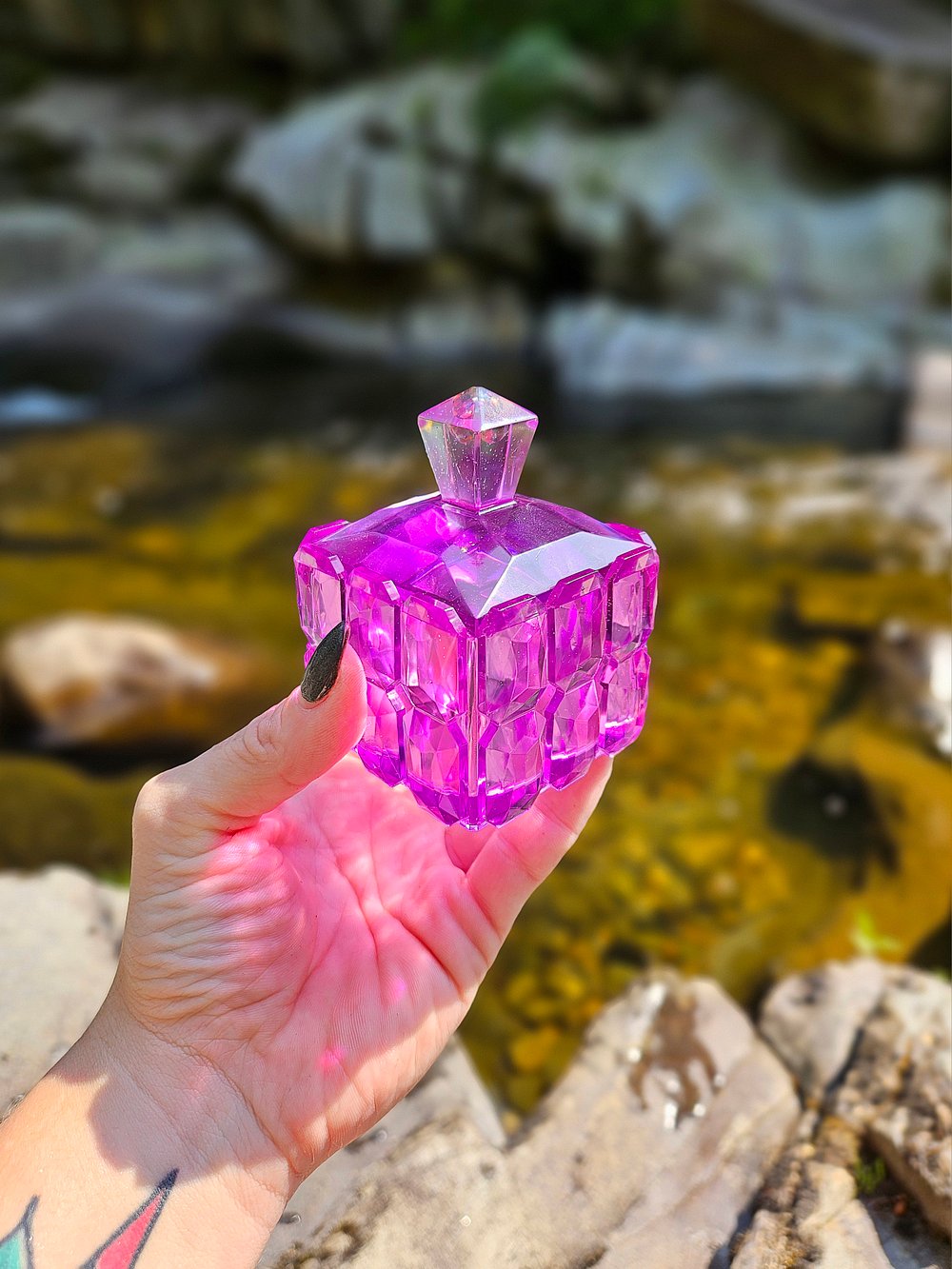 Image of Purple Square Lantern/ Trinket Box