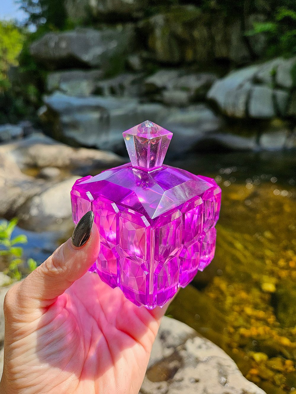 Image of Purple Square Lantern/ Trinket Box