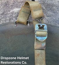 Image 11 of WWII United States Coast Guard (USCG) Helmet. M-1 Fixed bale Type Helmet. 