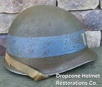 Image 2 of WWII United States Coast Guard (USCG) Helmet. M-1 Fixed bale Type Helmet. 