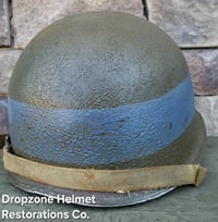 Image 8 of WWII United States Coast Guard (USCG) Helmet. M-1 Fixed bale Type Helmet. 