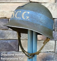 Image 5 of WWII United States Coast Guard (USCG) Helmet. M-1 Fixed bale Type Helmet. 