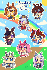 Image 2 of Horse Girl charms + stickers 