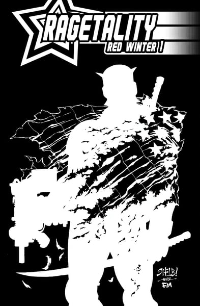 Image of RAGE RED WINTER #1 NEGATIVE FOIL TUCSON EXCLUSIVE Frank Miller G.I.Joe HOMAGE COVER