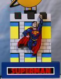 Image 14 of Superman Hand Crafted 3D Wooden Diorama Wall Décor