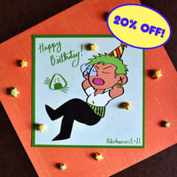 Image 1 of Zoro Birthday Print - 8" x 8" 