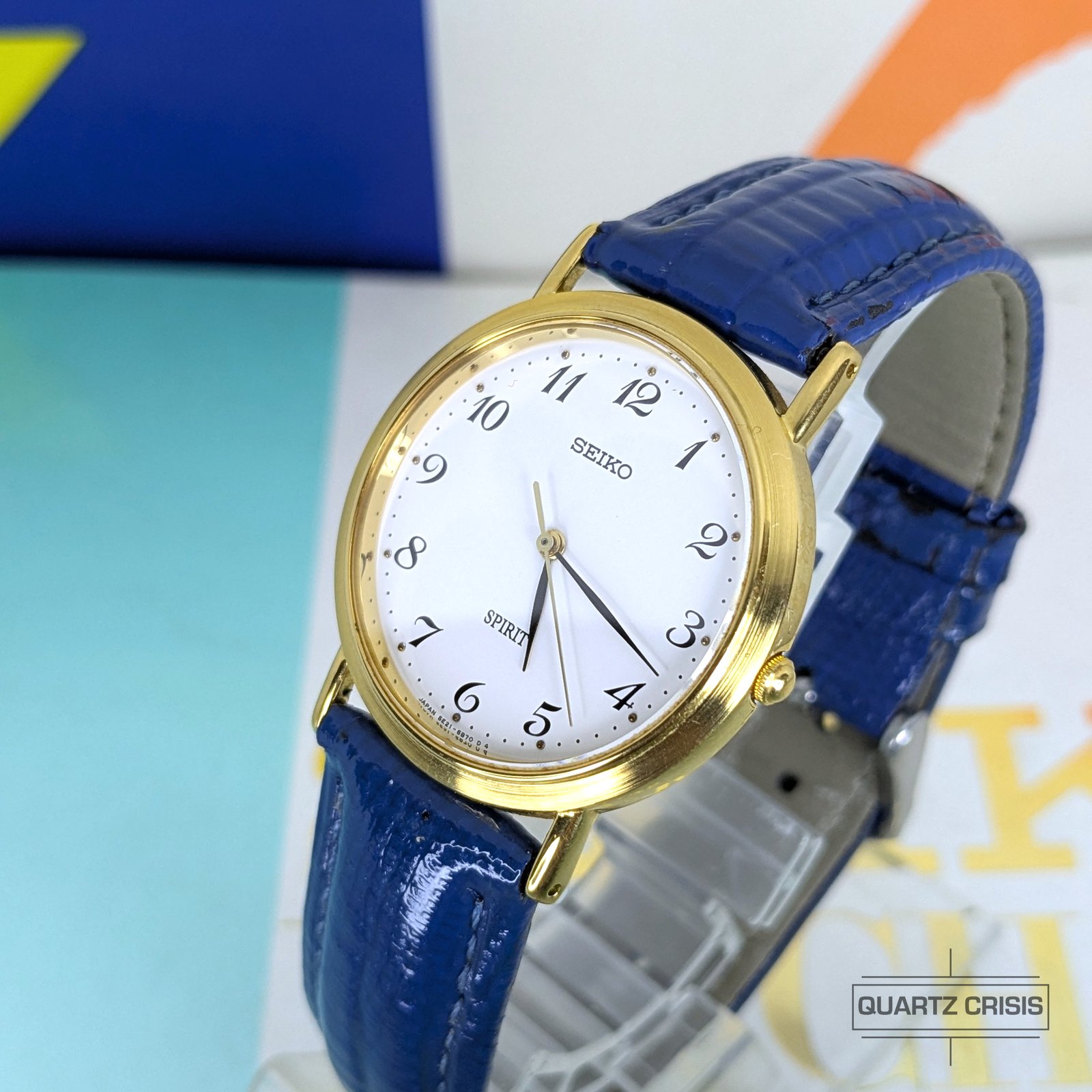 2001 Seiko Spirit Vintage Gold Quartz Dress Watch (5E21-6000