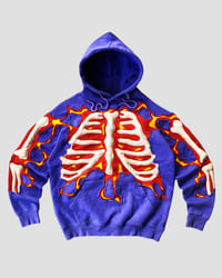 Image 1 of 1 OF 1 3D PUFF SKELETON HOODIE SIZE L 