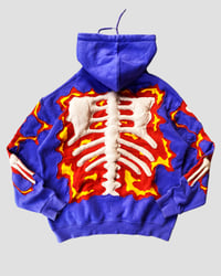 Image 6 of 1 OF 1 3D PUFF SKELETON HOODIE SIZE L 