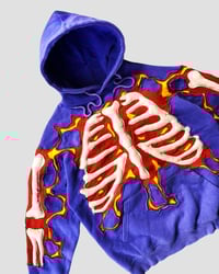 Image 3 of 1 OF 1 3D PUFF SKELETON HOODIE SIZE L 