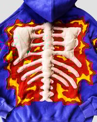 Image 7 of 1 OF 1 3D PUFF SKELETON HOODIE SIZE L 
