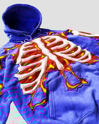 Image 5 of 1 OF 1 3D PUFF SKELETON HOODIE SIZE L 