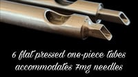 Image 1 of 6 flat pressed one-piece tubes (Stainless Steel)