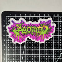 Image 2 of Aborted Purple Splatter  Band Logo Glossy Finish Vinyl Sticker