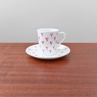 Image 1 of Gustavsberg Rosalin Espresso Cup with Saucer