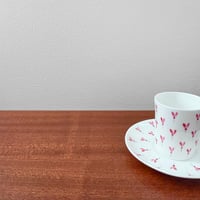 Image 2 of Gustavsberg Rosalin Espresso Cup with Saucer