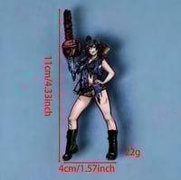 Image 2 of Horror Anime Sexy Ash Williams From Evil Dead & Army Of Darkness JUMBO Sized Enamel Pin