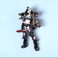 Image 1 of Horror Anime Sexy Jason Voorhees From Friday The 13th JUMBO Sized Enamel Pin