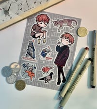 Image 1 of 'Flesh, Blood, & Concrete' vinyl sticker sheet