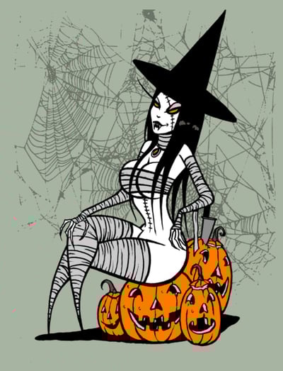 Image of NEW! Mummy witch  ! - signed print 