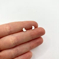 Image 1 of Small Crescent Moon Silver Studs