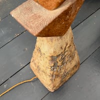 Image 13 of Bernard Rooke Studio Ceramic TOTEM Floor Lamp with Blue Roundels