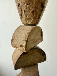 Image 9 of Bernard Rooke Studio Ceramic TOTEM Floor Lamp with Blue Roundels