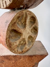 Image 7 of Bernard Rooke Studio Ceramic TOTEM Floor Lamp with Blue Roundels