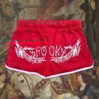 Image 1 of SPOOKY BOOTY SHORTS - Matt Bailey *RED* 