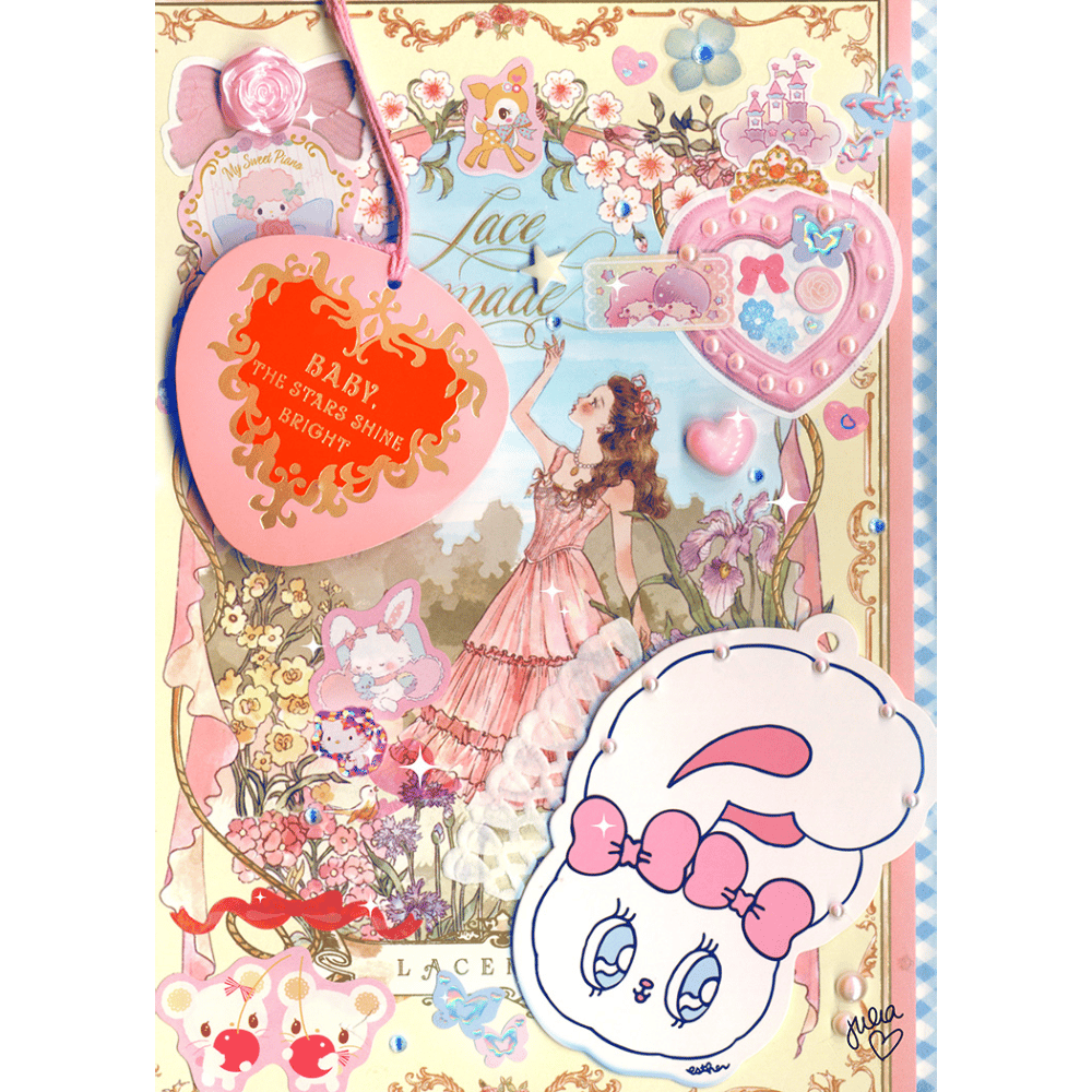 Image of Collage Print: Baby the Stars