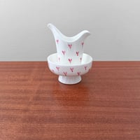 Image 2 of Gustavsberg Rosalin Sugar Bowl and Creamer