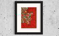 Image 1 of Bleeding Blossom - Peony and Eye Art Print (9x12"-18x24")