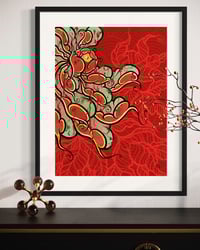 Image 2 of Bleeding Blossom - Peony and Eye Art Print (9x12"-18x24")