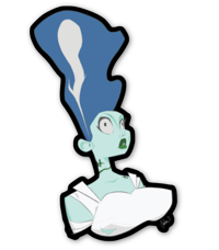 Bride in Blue Sticker
