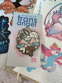 Image 2 of [original] trans angel enamel pins