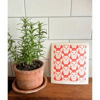 Image 2 of Disktrasa -Dish cloth Geometric Corgi / Red