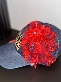 Image 3 of Let’s Geaux Nola Denim & Red