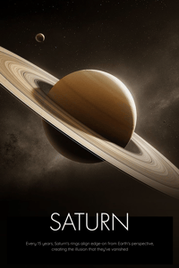 Image 1 of Saturn 7 Vertical Poster, NASA/Space Exploration Series