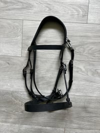 Image 1 of Dy’on Flat Leather Bridle with Snap Hooks – Cob Size