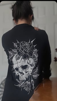 Image 2 of Skull and rose long sleeve 