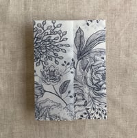 Image 3 of Vintage peony and berries printed unique vellum wrap for 5x7 card Pack of 10