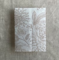 Image 5 of Vintage peony and berries printed unique vellum wrap for 5x7 card Pack of 10