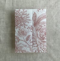 Image 6 of Vintage peony and berries printed unique vellum wrap for 5x7 card Pack of 10