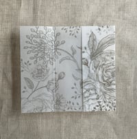 Image 12 of Vintage peony and berries printed unique vellum wrap for 5x7 card Pack of 10