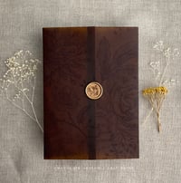 Image 13 of Vintage peony and berries printed unique vellum wrap for 5x7 card Pack of 10