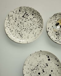 Image 1 of Spiral Plate in Ink Splatter